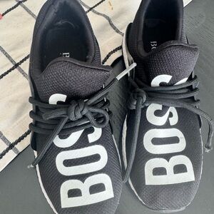 Boss Black and White Kids Sneakers